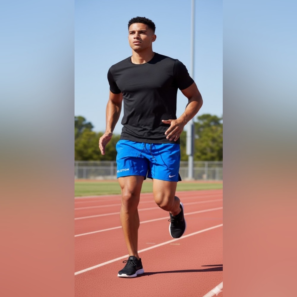 Nike Peloton Men's Vibrant Blue Athletic Shorts